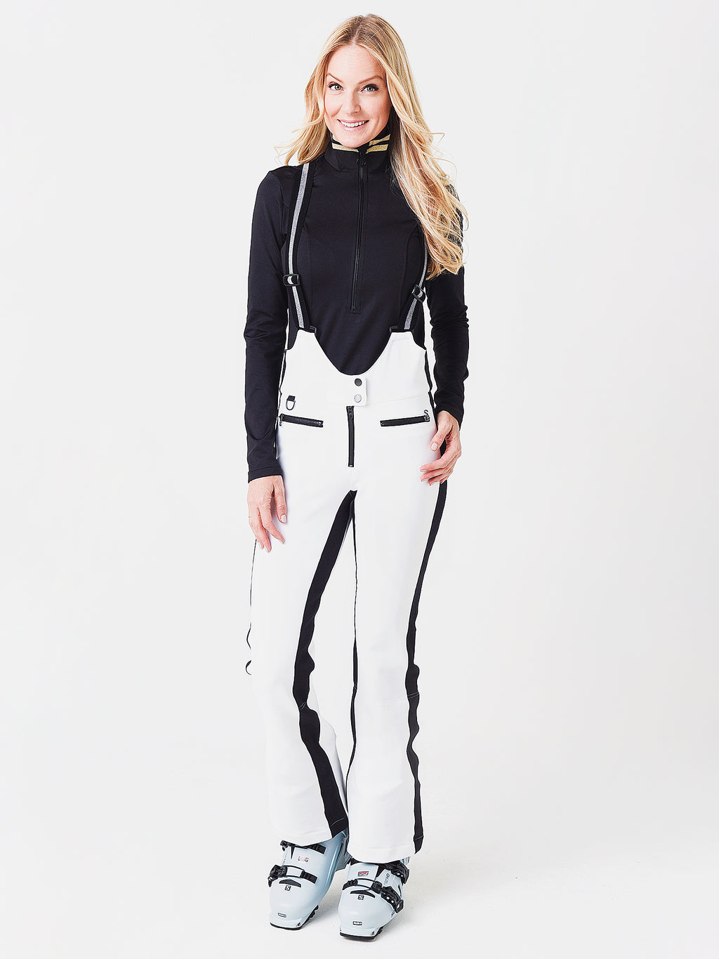 Erin Snow Women's Kris Suspender Stripe Pant in Eco Racer - Saint Bernard