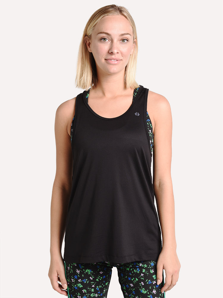 Thrive Societe Netted Racer-Back Tank - Saint Bernard