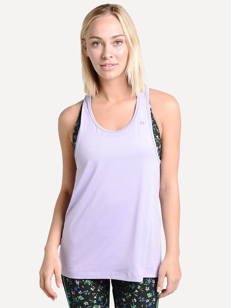 Thrive Societe Netted Racer-Back Tank - Saint Bernard