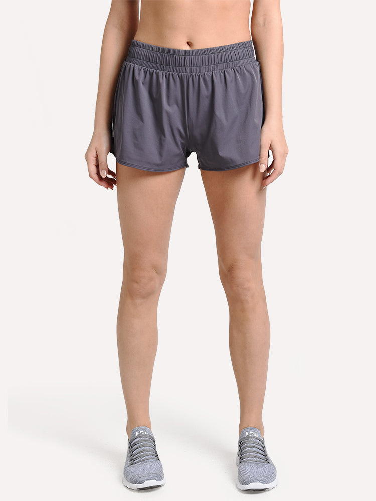 Thrive Societe Peep Mesh Run Short - Saint Bernard