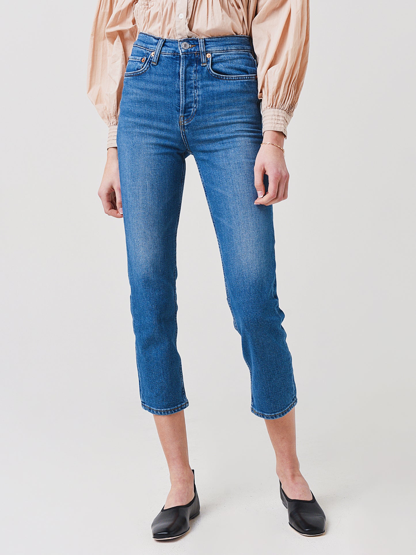 Re/Done Women's 70s Stove Pipe Jean