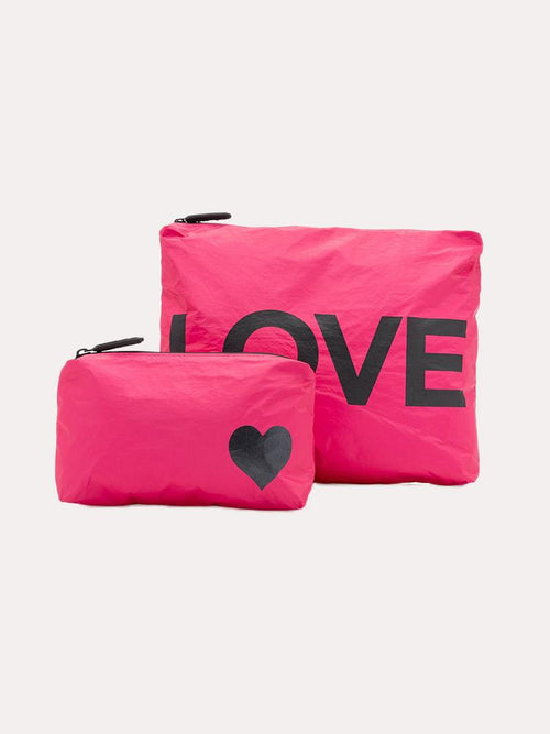 Hilovetravel Set Of Two Packs With Black Hearts - Saint Bernard