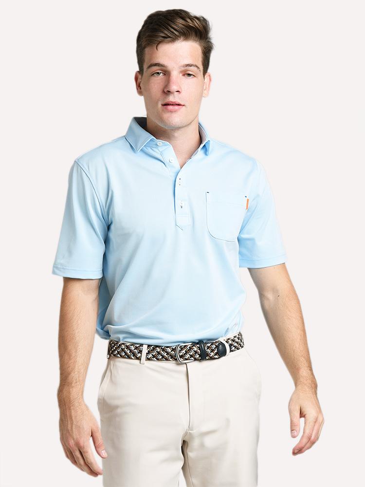 Stitch Solid Oxford With Pocket Polo - Saint Bernard