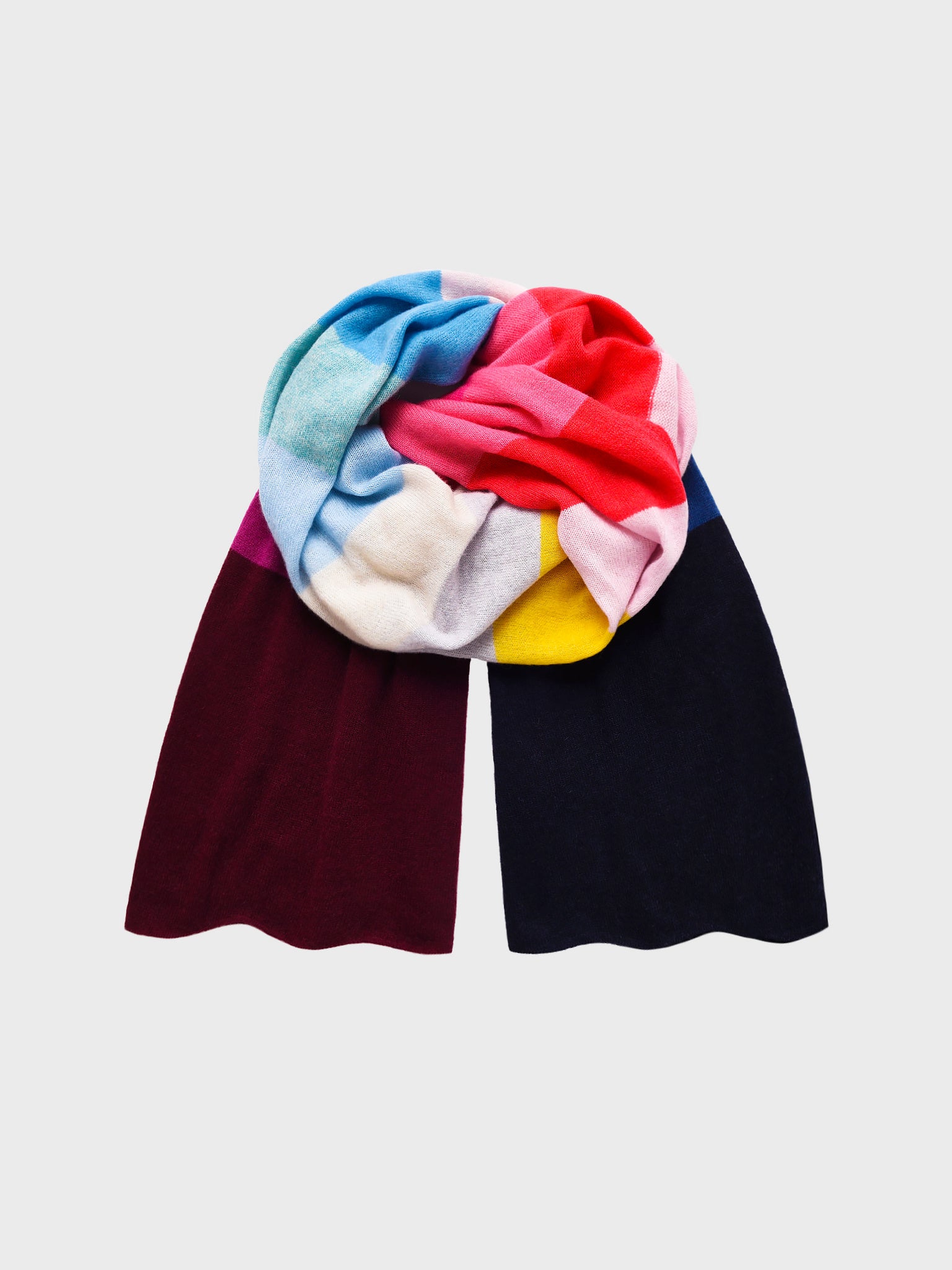 White + Warren Women's Cashmere Striped Mini Travel Wrap - Saint Bernard