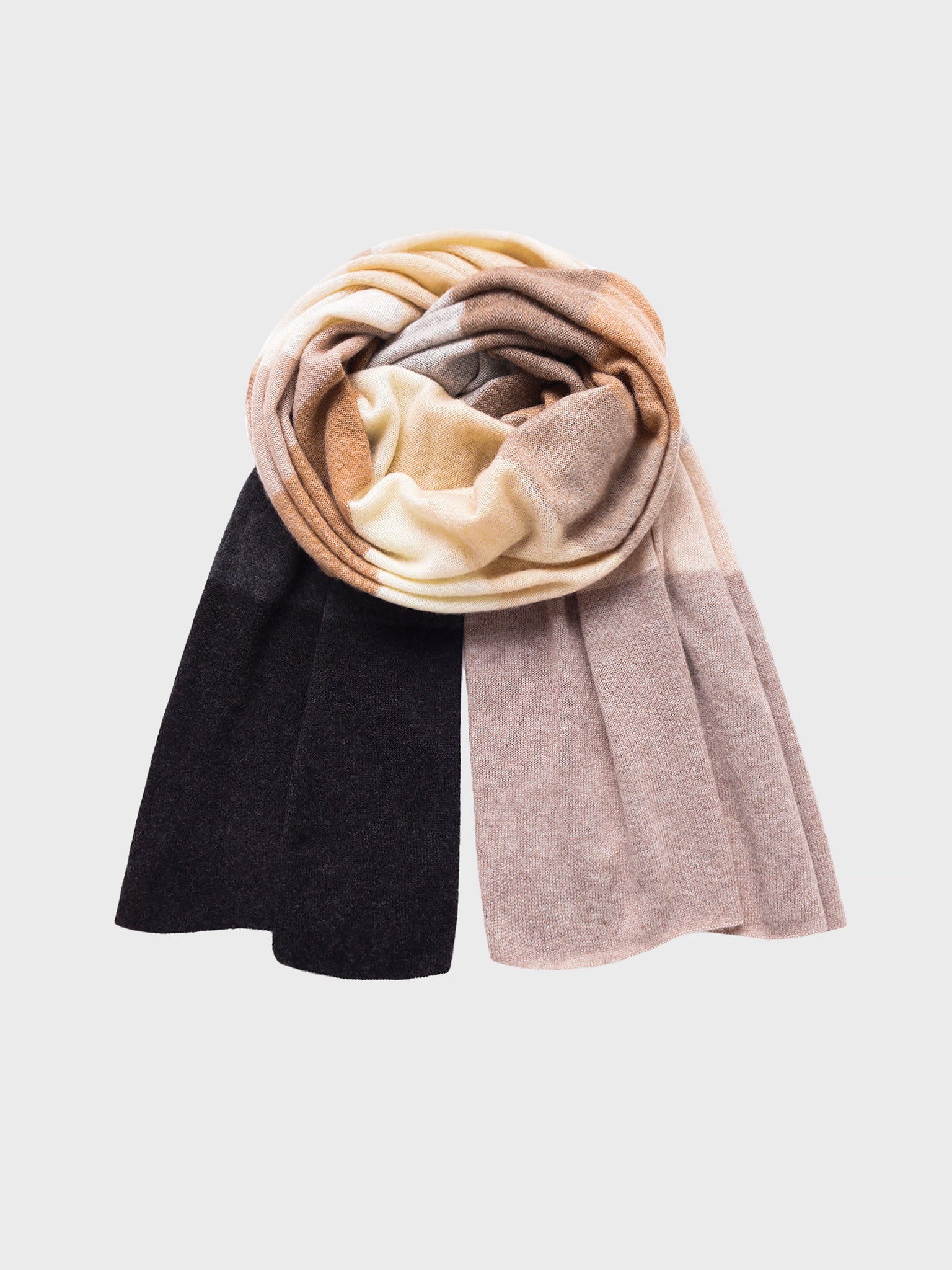 White + Warren Women's Cashmere Striped Mini Travel Wrap - Saint Bernard