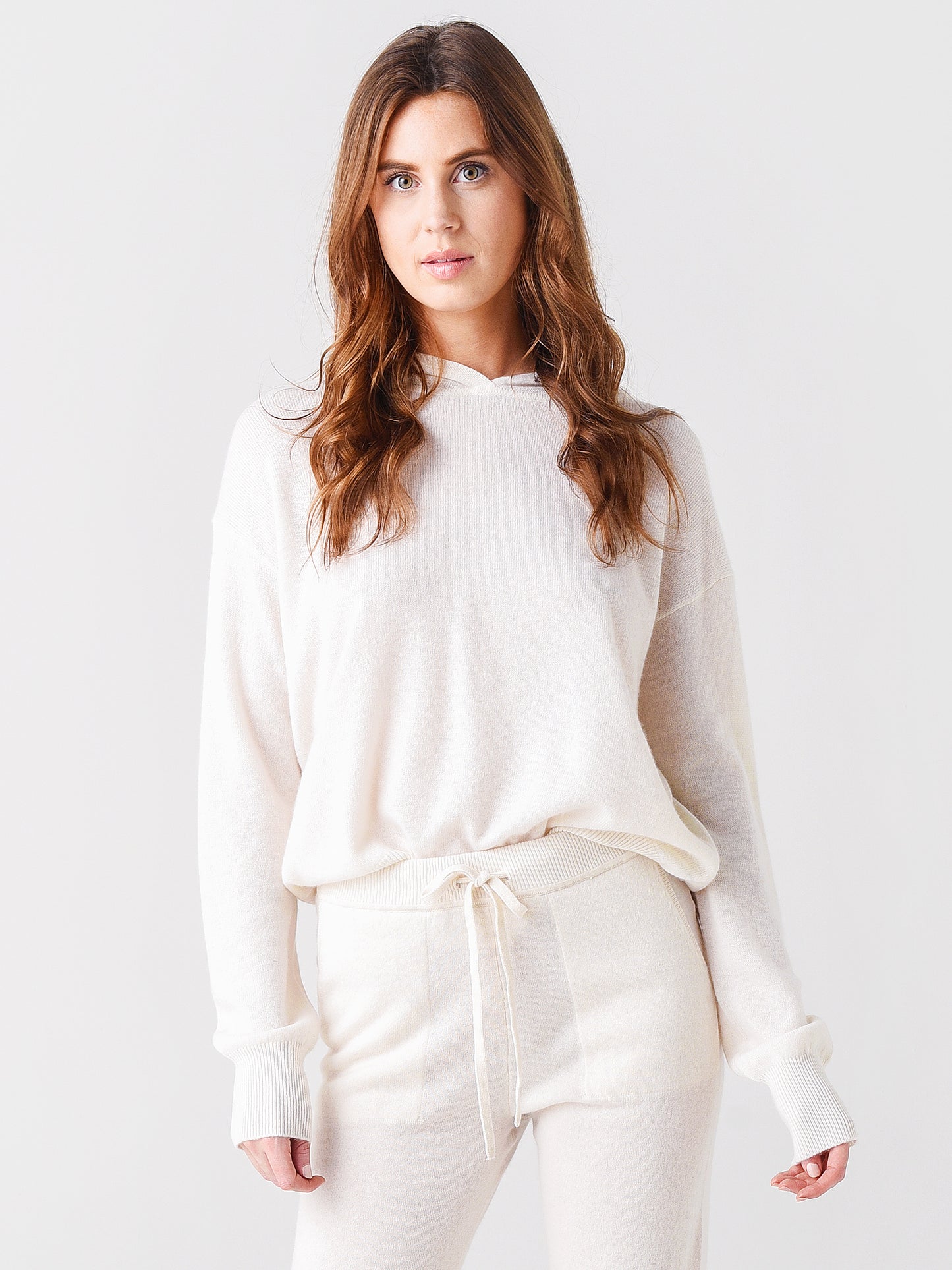 White + Warren Women's Cashmere Hoodie - Saint Bernard