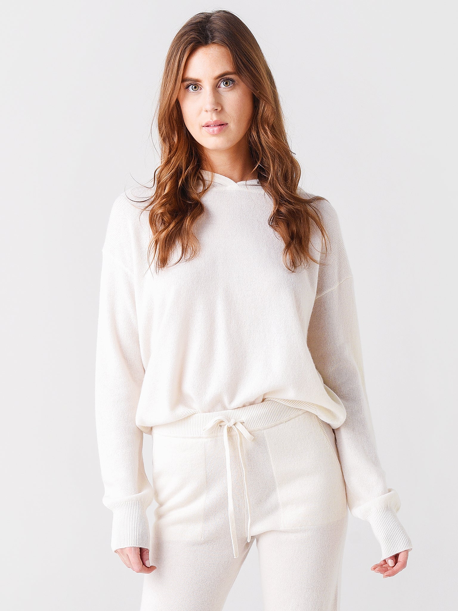 White + Warren Women's Cashmere Hoodie - Saint Bernard