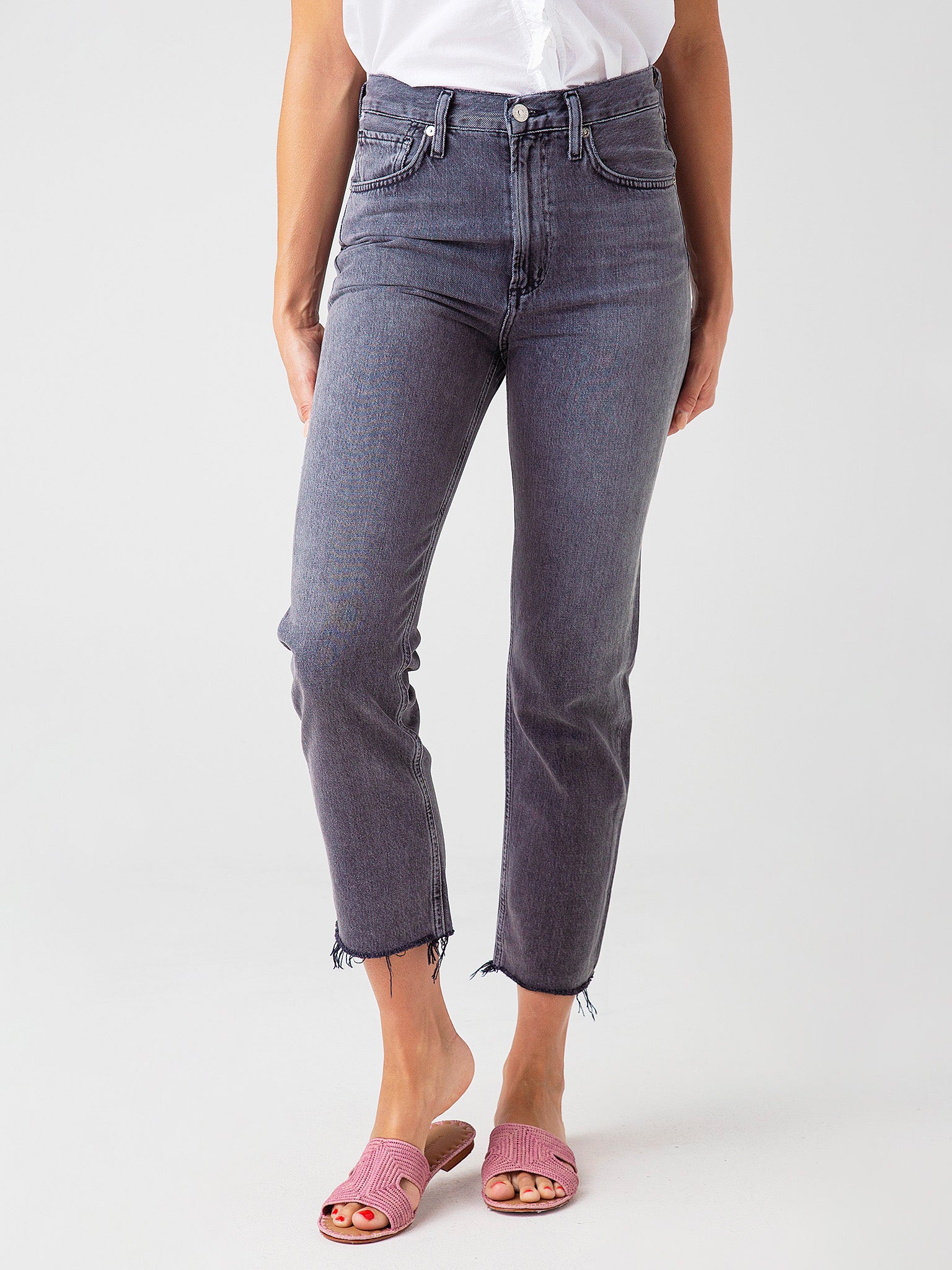 Citizens Of Humanity Women's Daphne Crop High Rise Stove Pipe Jean - Saint Bernard