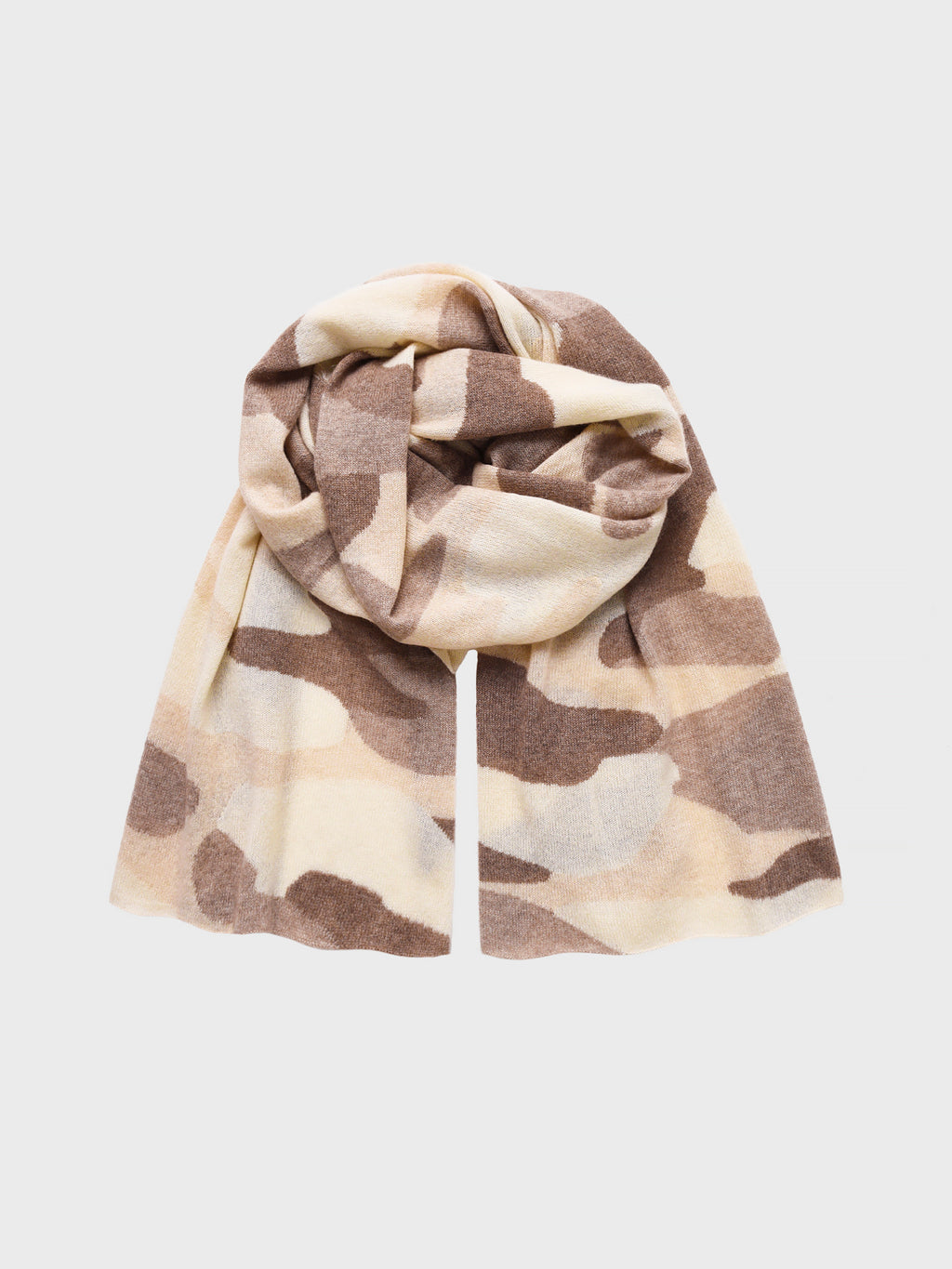 White + Warren Women's Cashmere Camo Intarsia Mini Travel Wrap - Saint Bernard