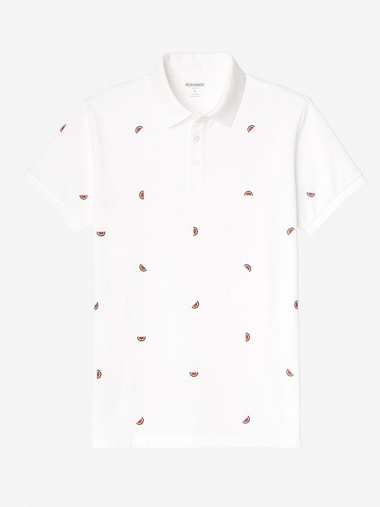 Bonobos Embroidered Pique Polo - Saint Bernard