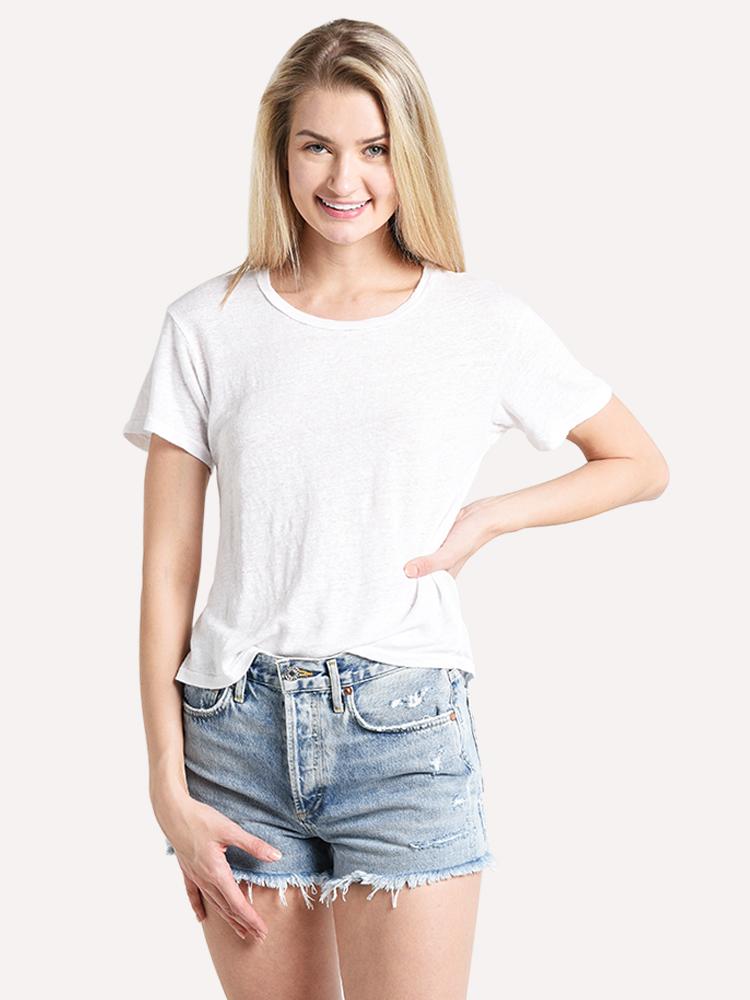 Stateside Linen Jersey Tee Tie Back Tee - Saint Bernard