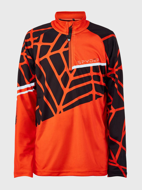 Spyder Boys' Hideout Zip T-Neck Baselayer