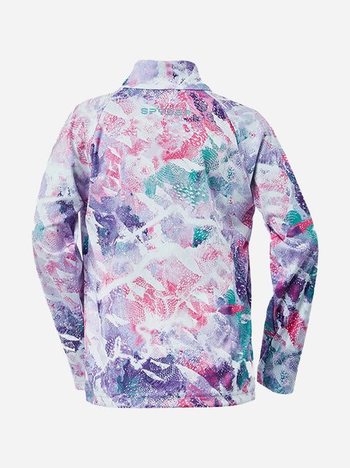 Spyder Girls' Bitsy Reflect Zip T-Neck Pullover
