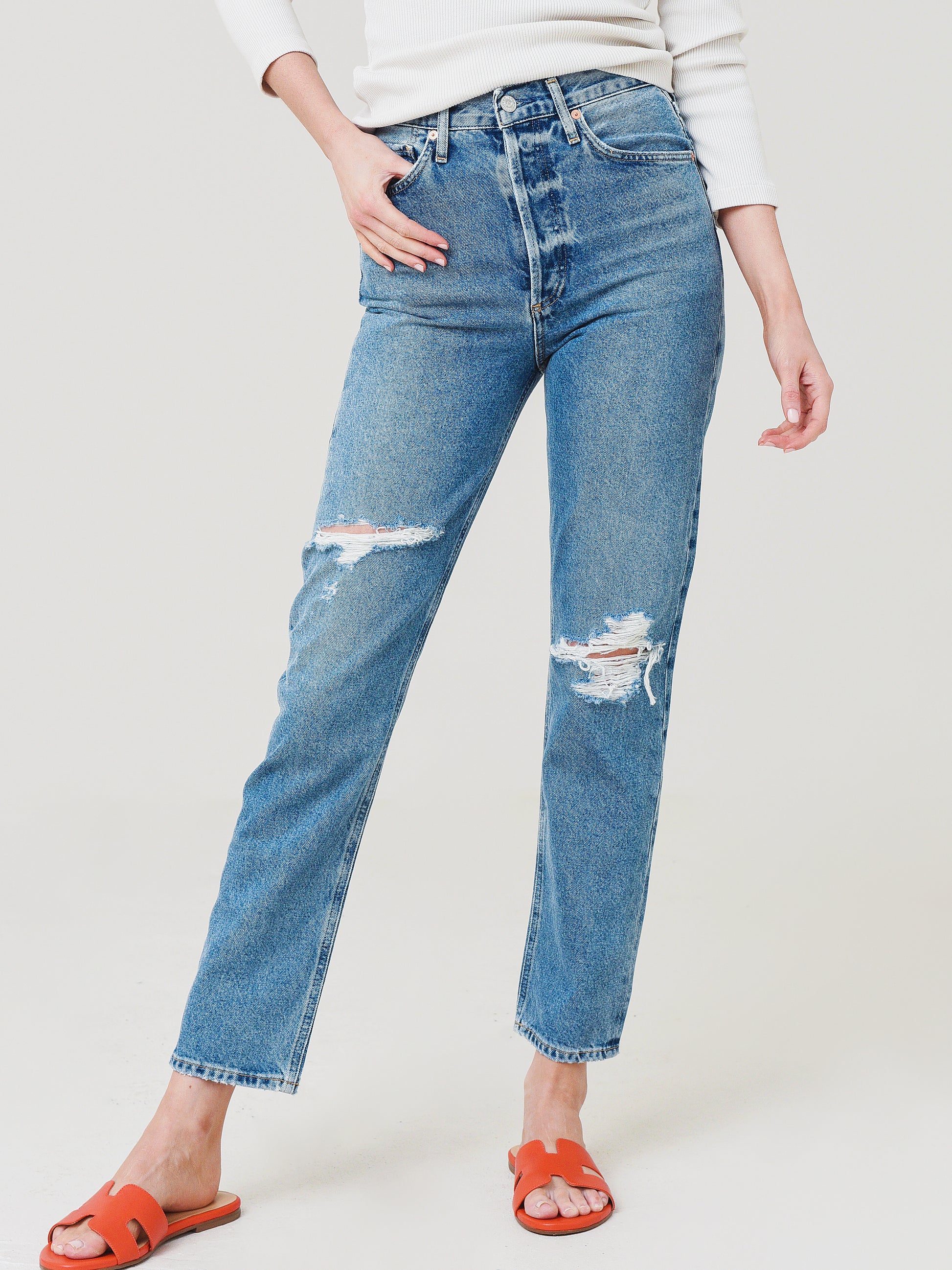 Citizens Of Humanity Women's Sabine High Rise Straight Jean - Saint Bernard