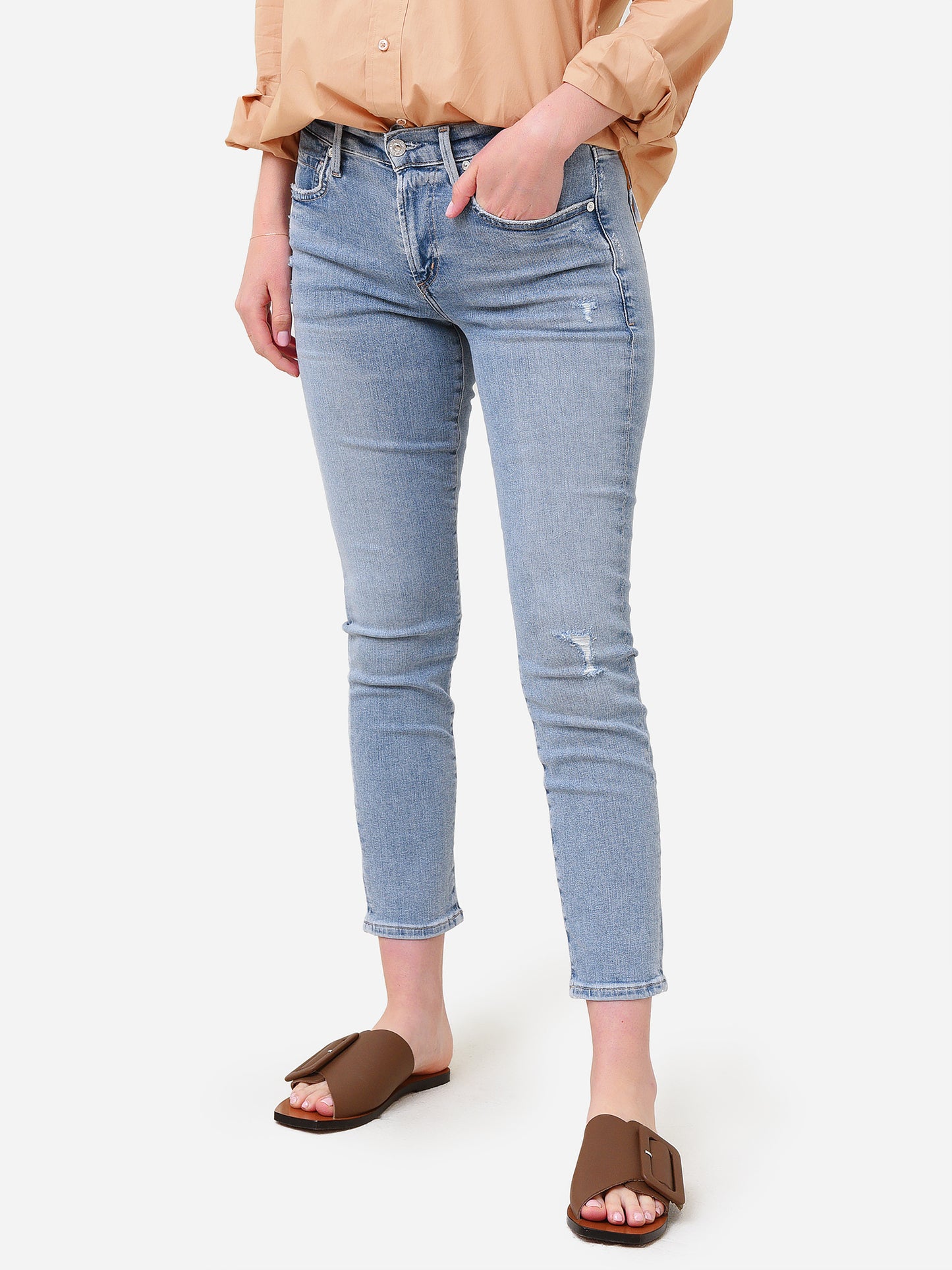 Citizens Of Humanity Women's Ella Mid Rise Slim Crop Jean - Saint Bernard