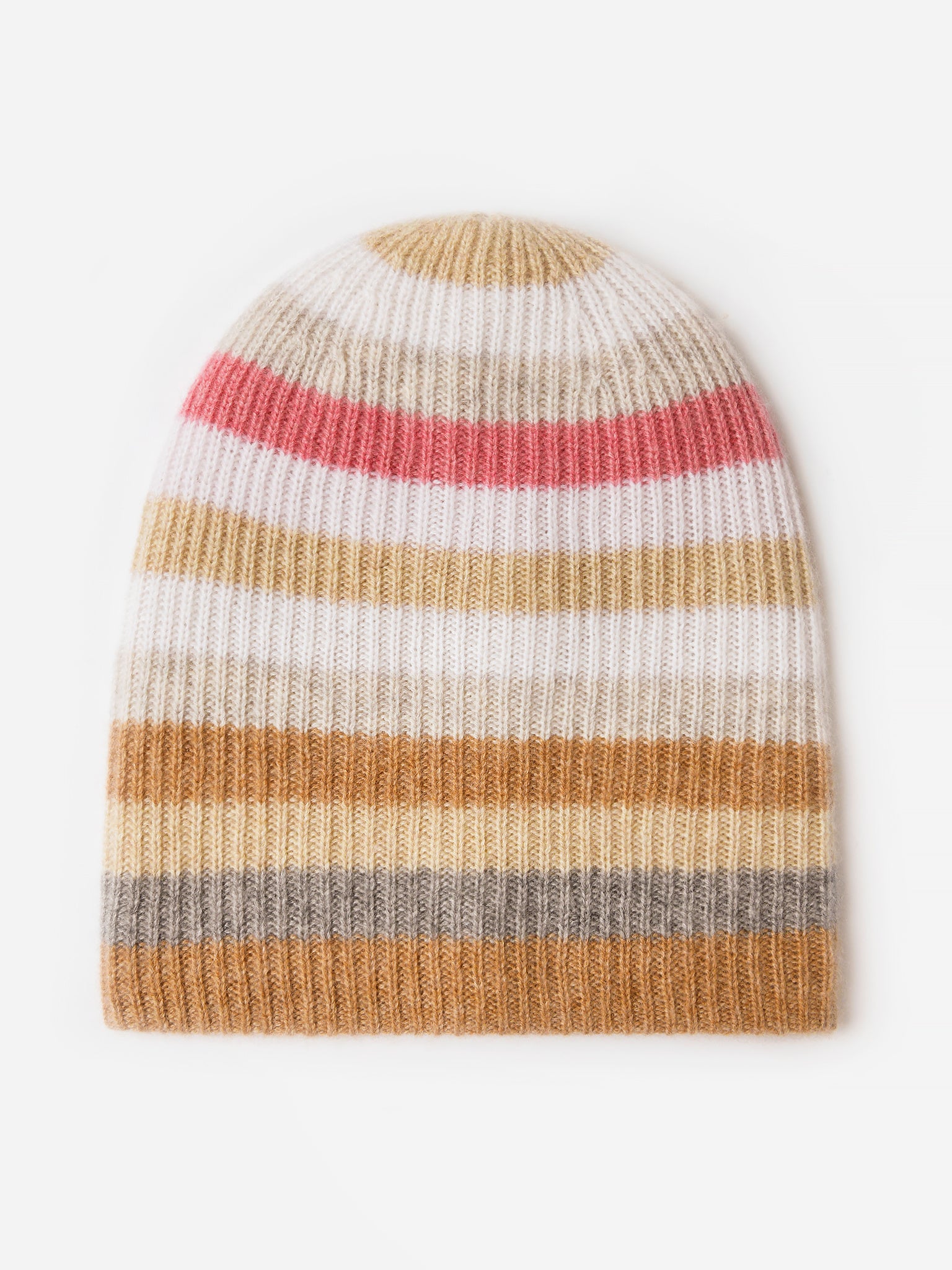 White + Warren Women's Cashmere Striped Beanie - Saint Bernard