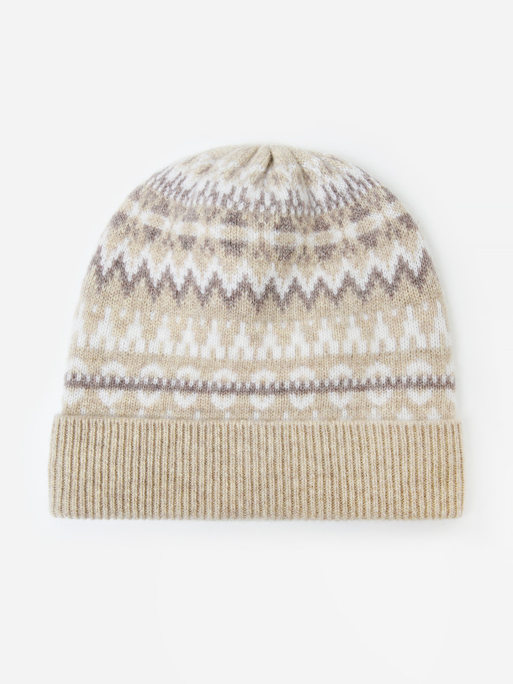 White + Warren Women's Cashmere Fair Isle Beanie - Saint Bernard