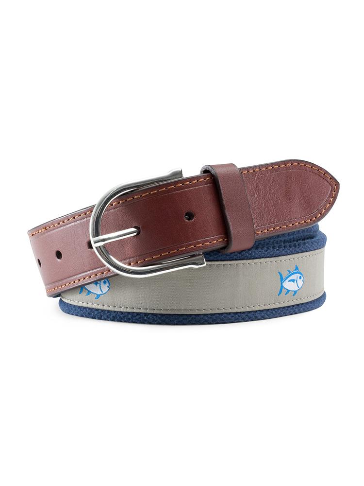 Southern Tide Men's Skipjack Ribbon Belt - Saint Bernard