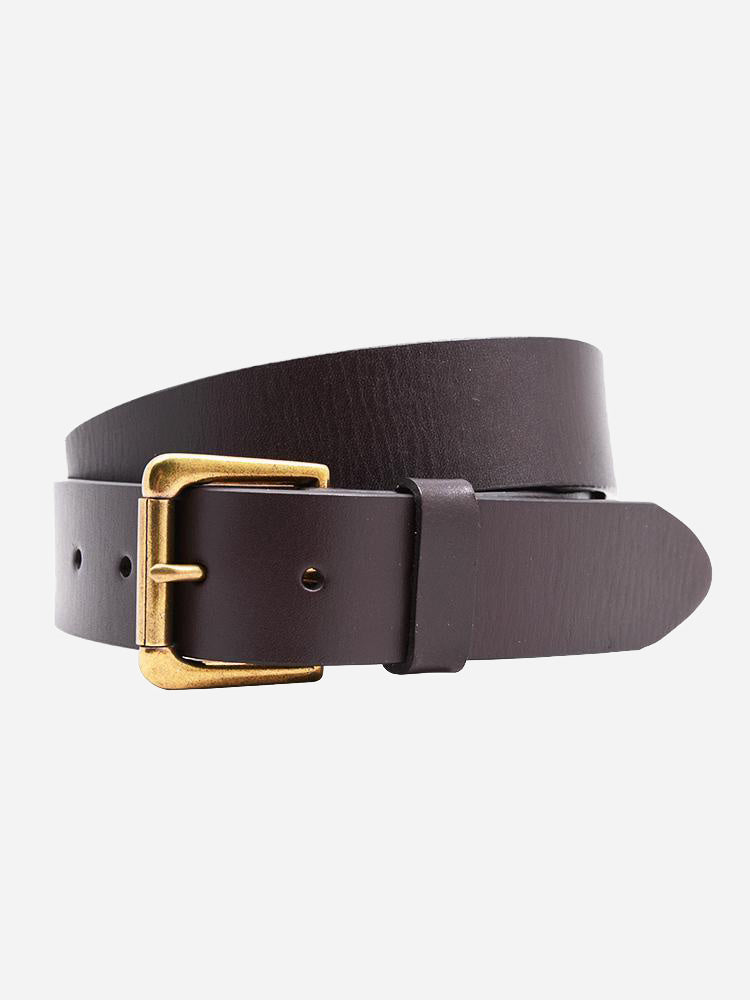Southern Tide Men's Leather ST Patch Belt - Saint Bernard