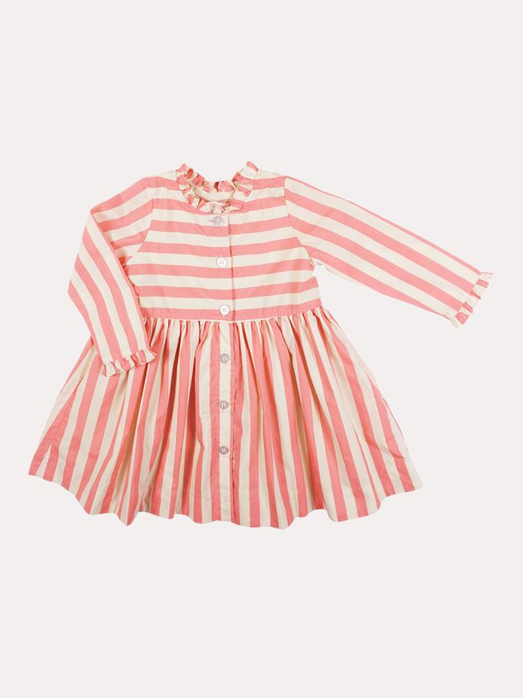 pink chicken autumn dress Girls Autumn Dress