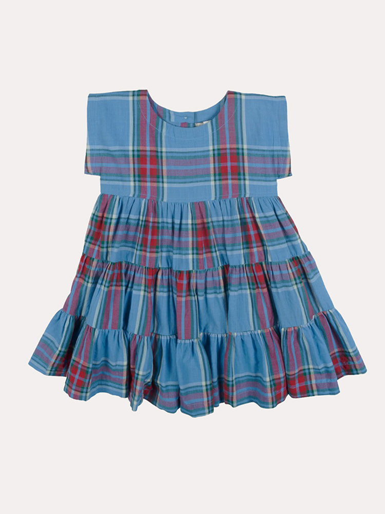 Pink Chicken Peachy Riviera Tartan Dress - Saint Bernard
