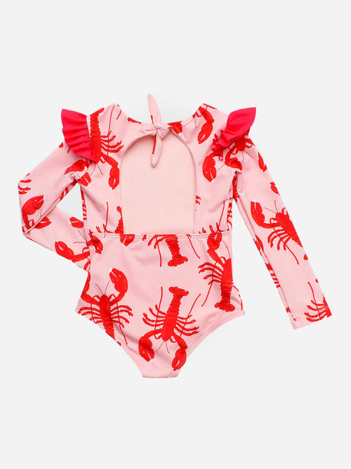 PEPITA&ME Girls' Lobster Wing Long-Sleeve One-Piece