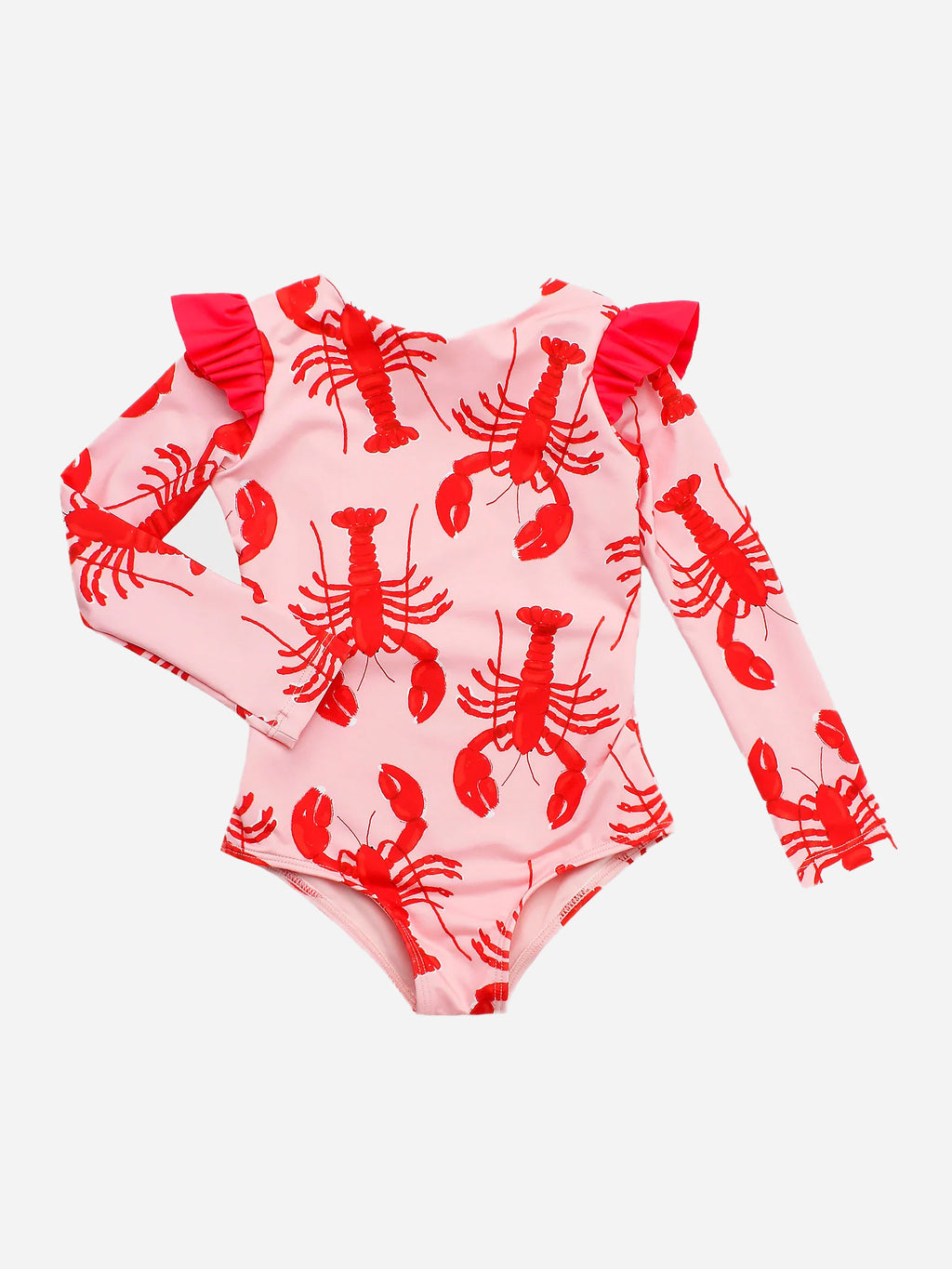 PEPITA&ME Girls' Lobster Wing Long-Sleeve One-Piece - Saint Bernard