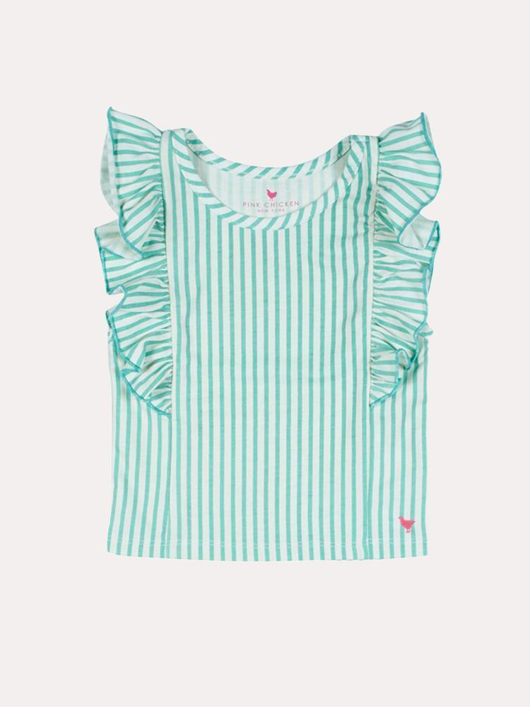 Pink Chicken Girls' Kylie Stripe Top - Saint Bernard