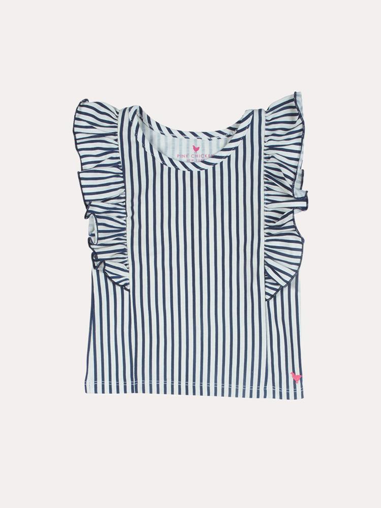Pink Chicken Girls' Kylie Stripe Top - Saint Bernard