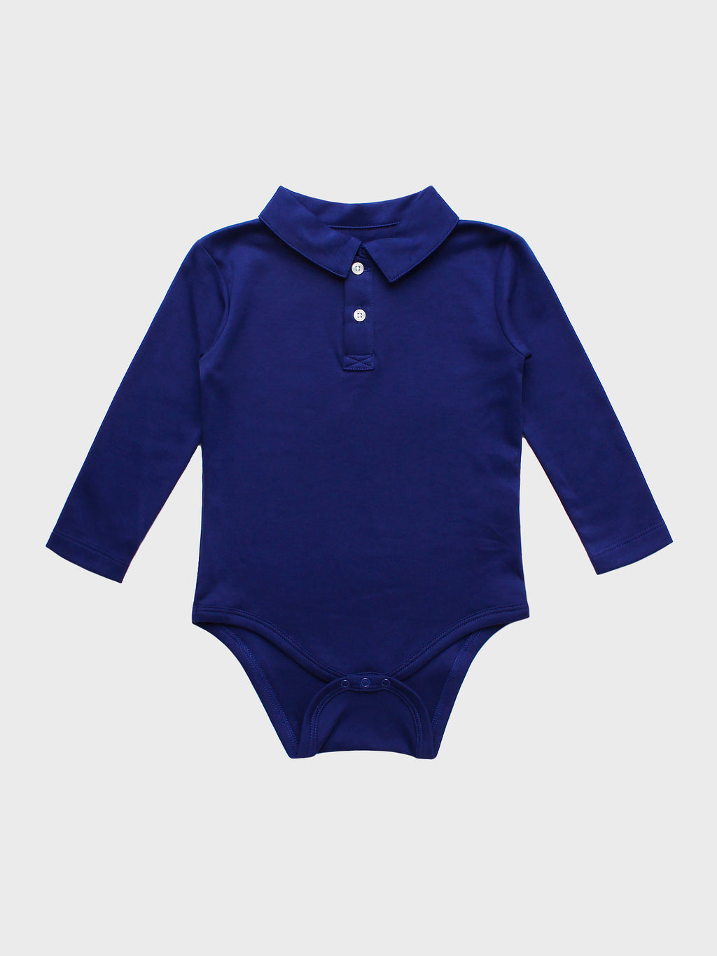 Classic Prep Boys' Hayes Long Sleeve Polo Onesie - Saint Bernard