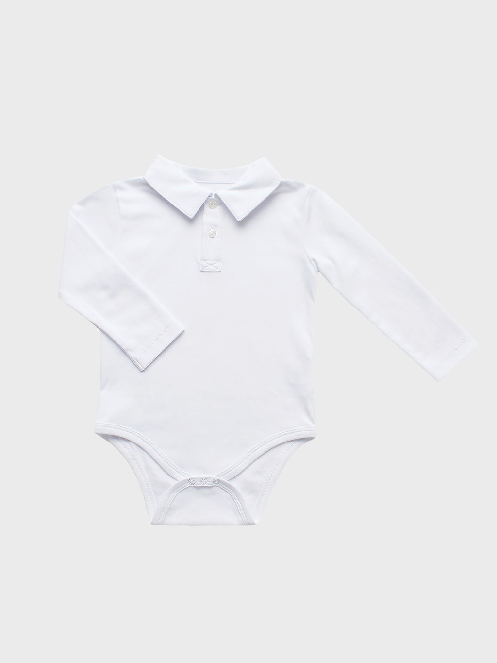 Classic Prep Boys' Hayes Long Sleeve Polo Onesie - Saint Bernard
