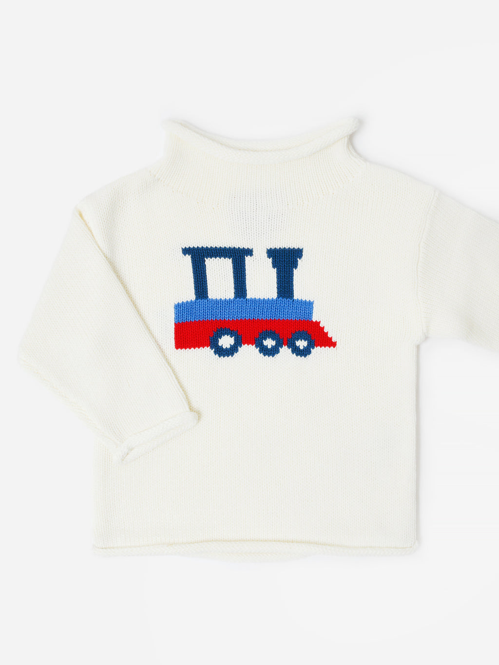 Classic Prep Boys' Fraser Train Intarsia Sweater - Saint Bernard