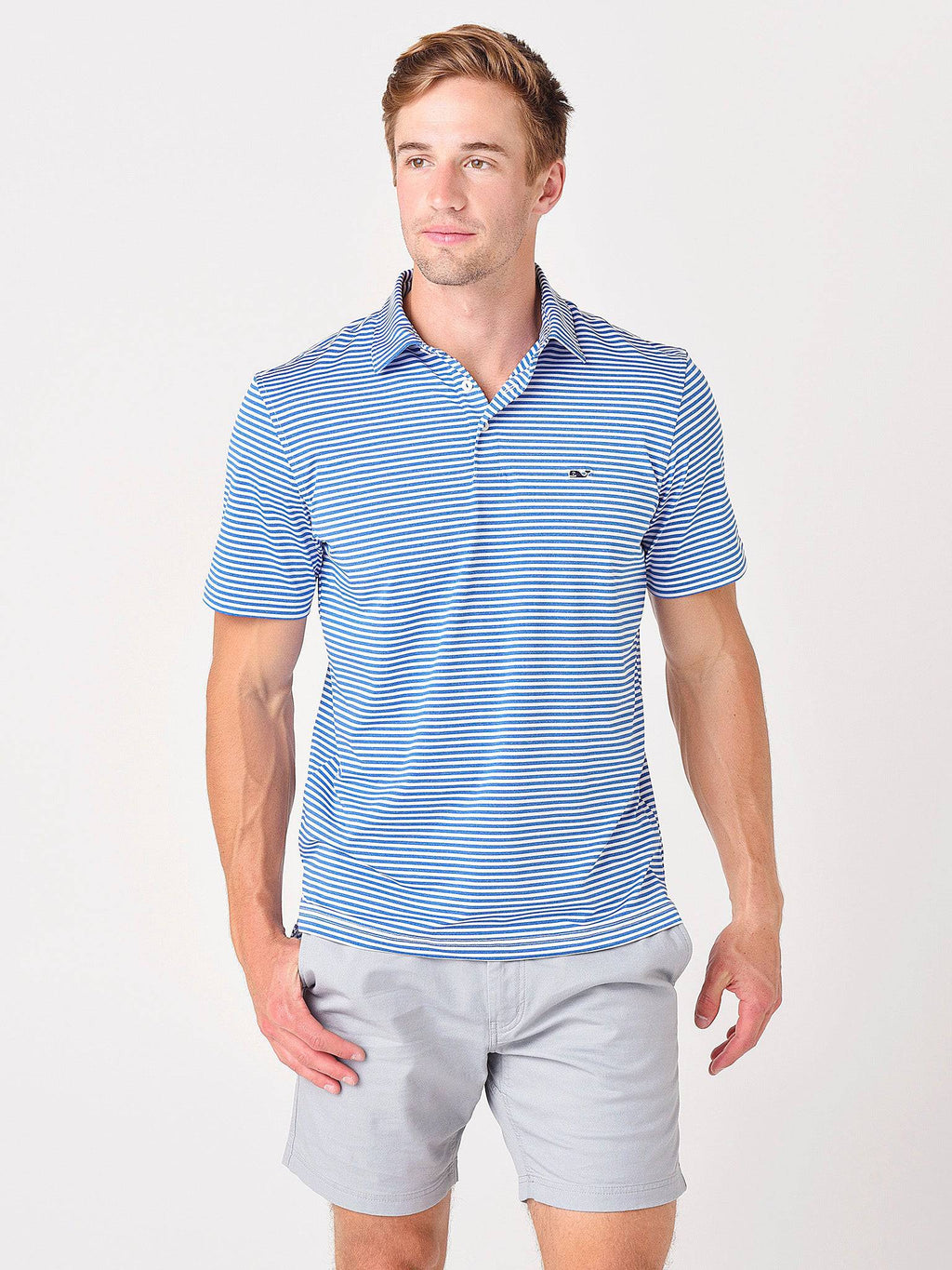 Vineyard Vines Men's Heathered Winstead Sankty Polo - Saint Bernard