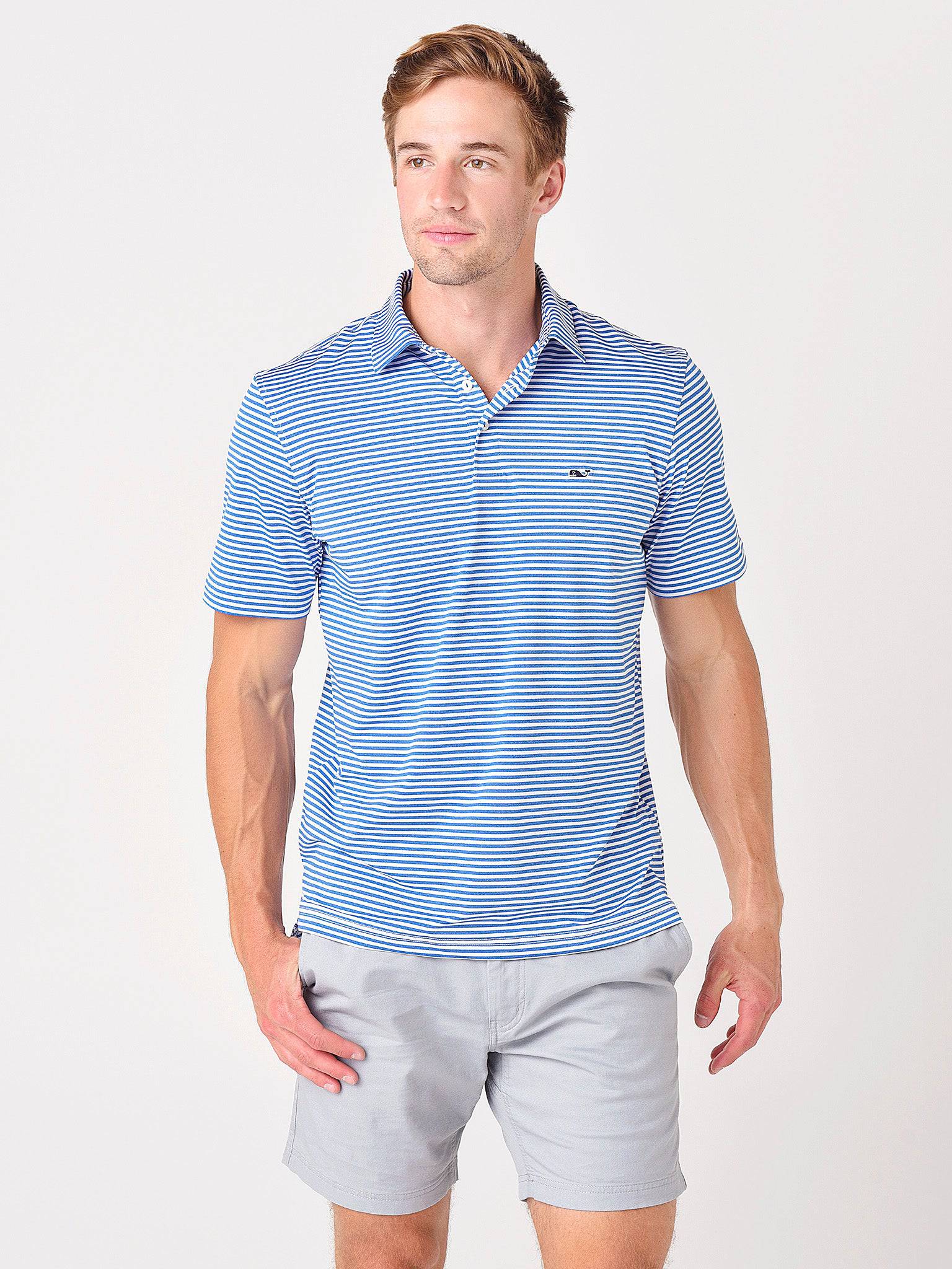 Vineyard Vines Men's Heathered Winstead Sankty Polo - Saint Bernard