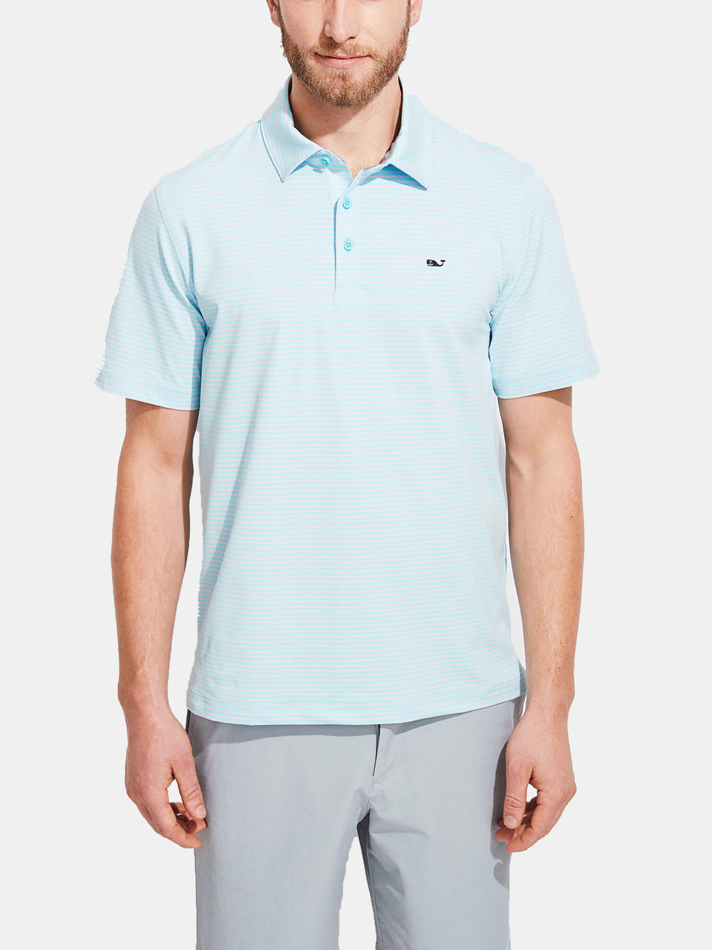 Vineyard Vines Men's Bradley Stripe Sankaty Polo - Saint Bernard