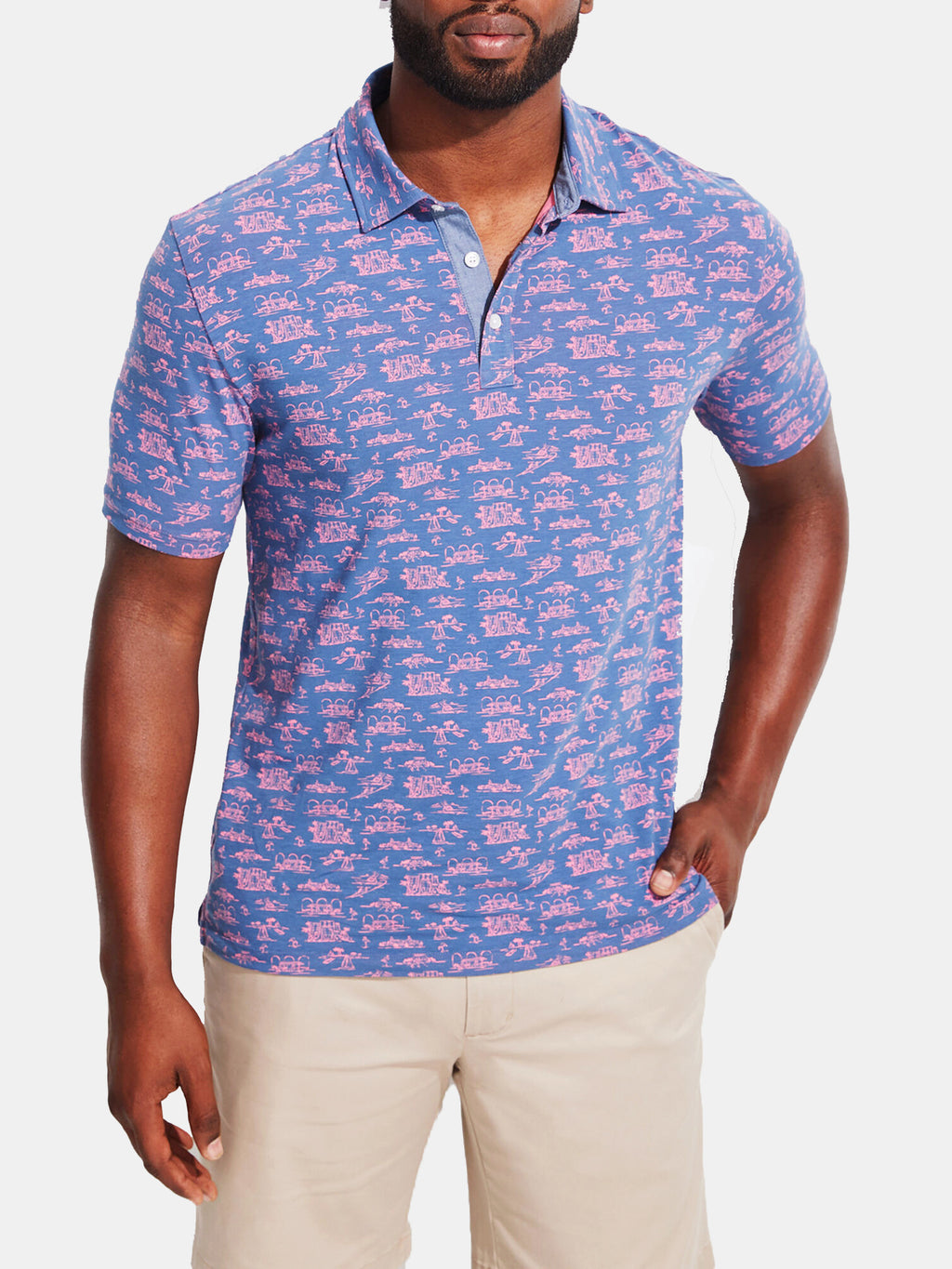 Vineyard Vines Men's Printed Edgartown Polo - Saint Bernard