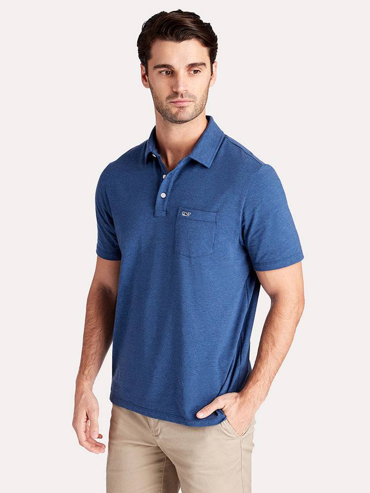 Vineyard Vines Men's Solid Edgartown Polo - Saint Bernard