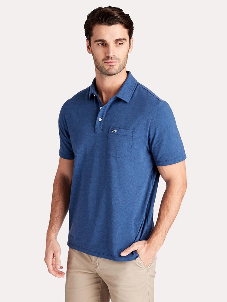 Vineyard Vines Men's Solid Edgartown Polo - Saint Bernard
