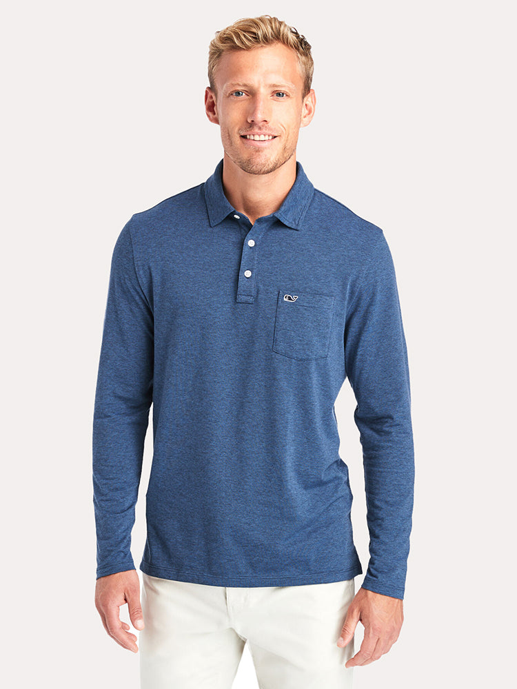 Vineyard Vines Longsleeve Edgartown Polo - Saint Bernard
