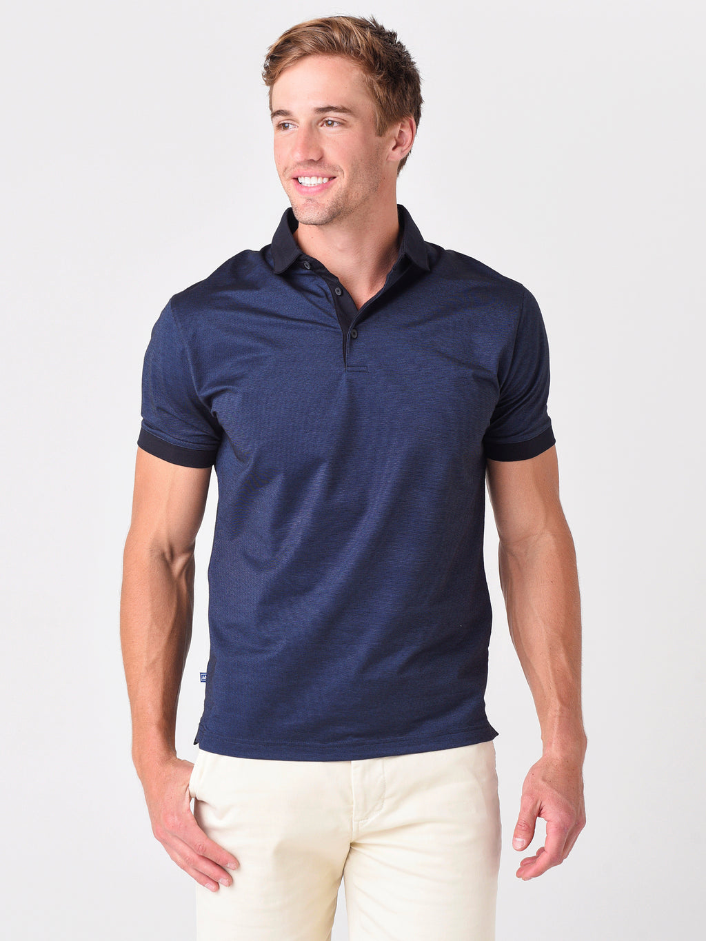 Mizzen+Main Wilson Long Sleeve Polo - Saint Bernard