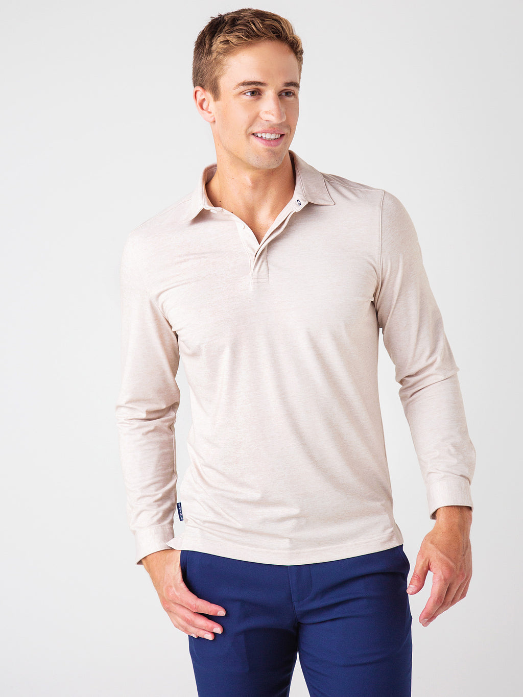 Mizzen+Main Men's Filmore Long Sleeve Polo - Saint Bernard