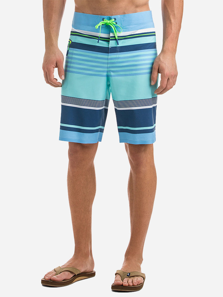 Vineyard Vines Tidal Stripe Laser Cut Boardshorts - Saint Bernard