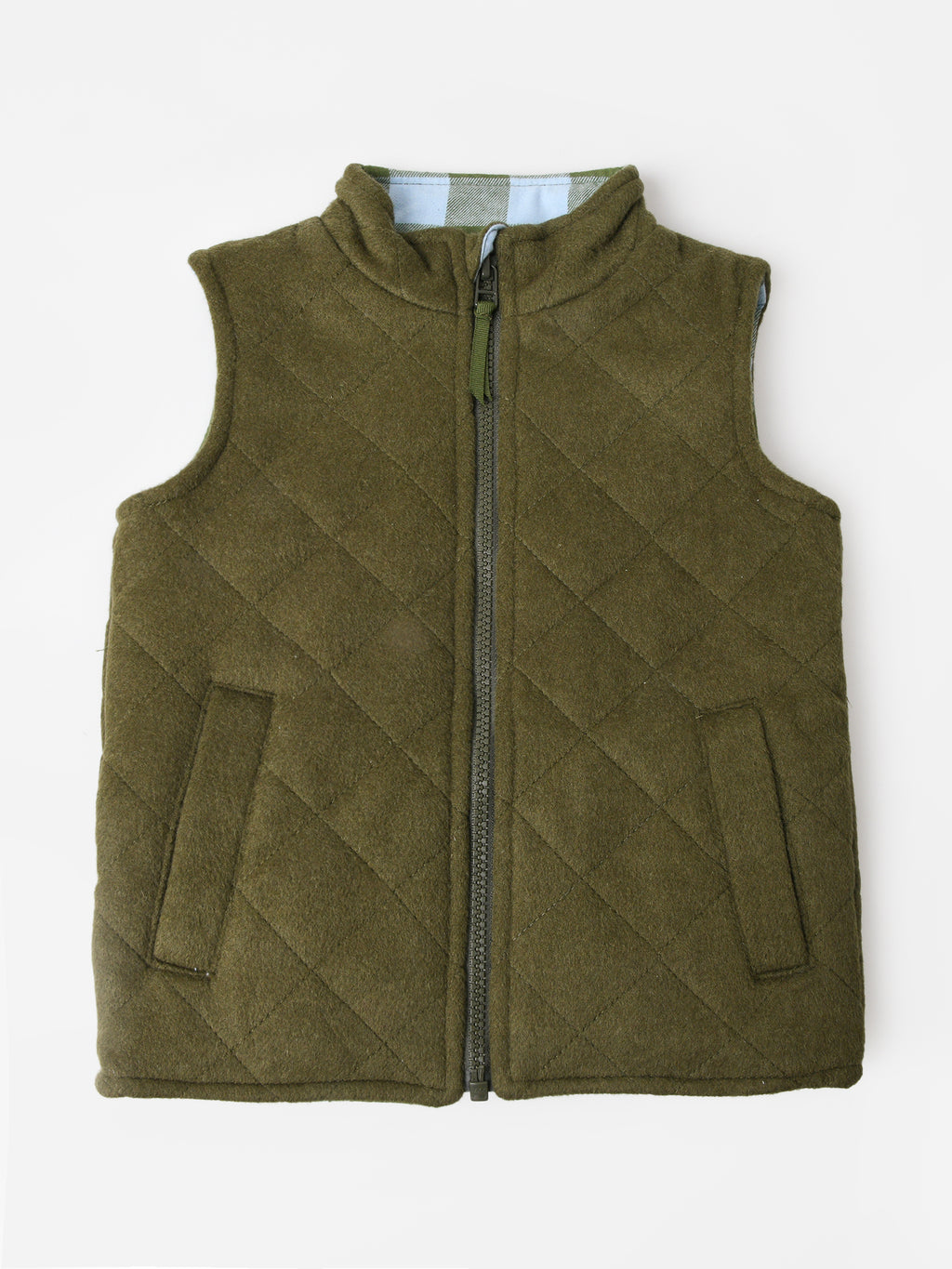 Classic Prep Boy's Wills Wool Quilted Vest - Saint Bernard
