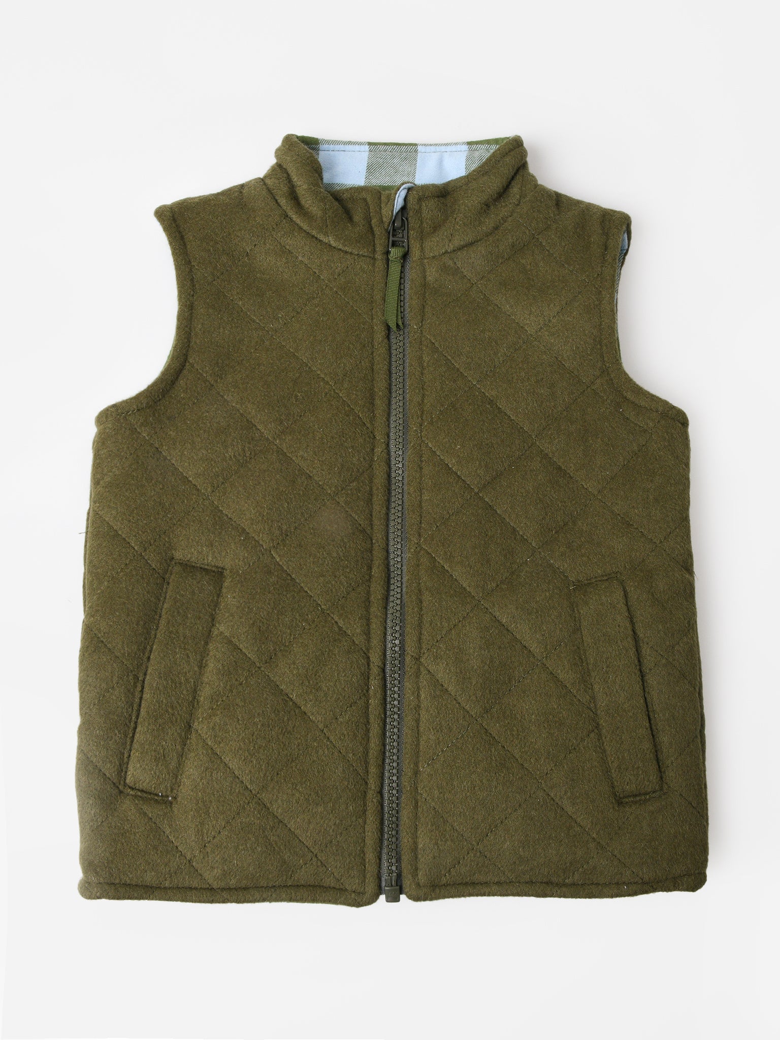 Classic Prep Boy's Wills Wool Quilted Vest - Saint Bernard