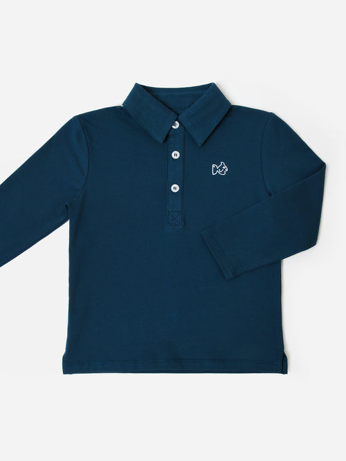Prodoh Boy's Long Sleeve Cotton Polo