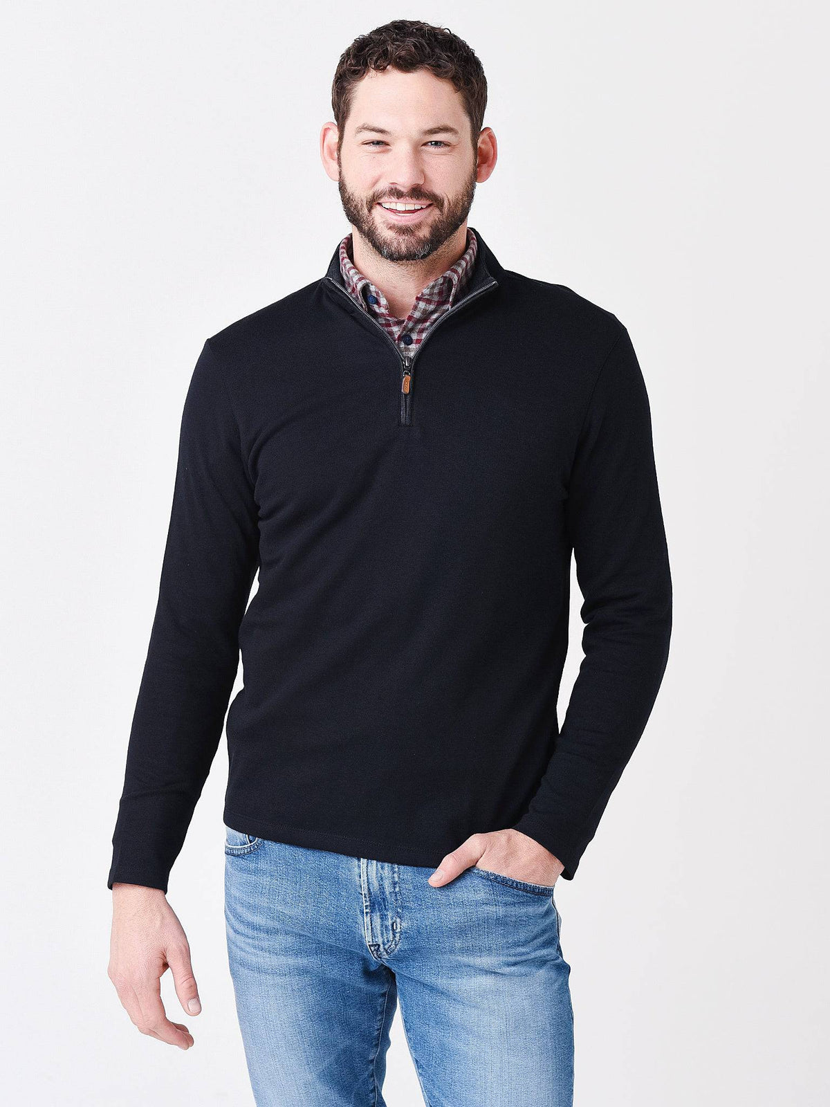Mizzen + Main Men's Fairway Quarter-Zip Pullover - Saint Bernard