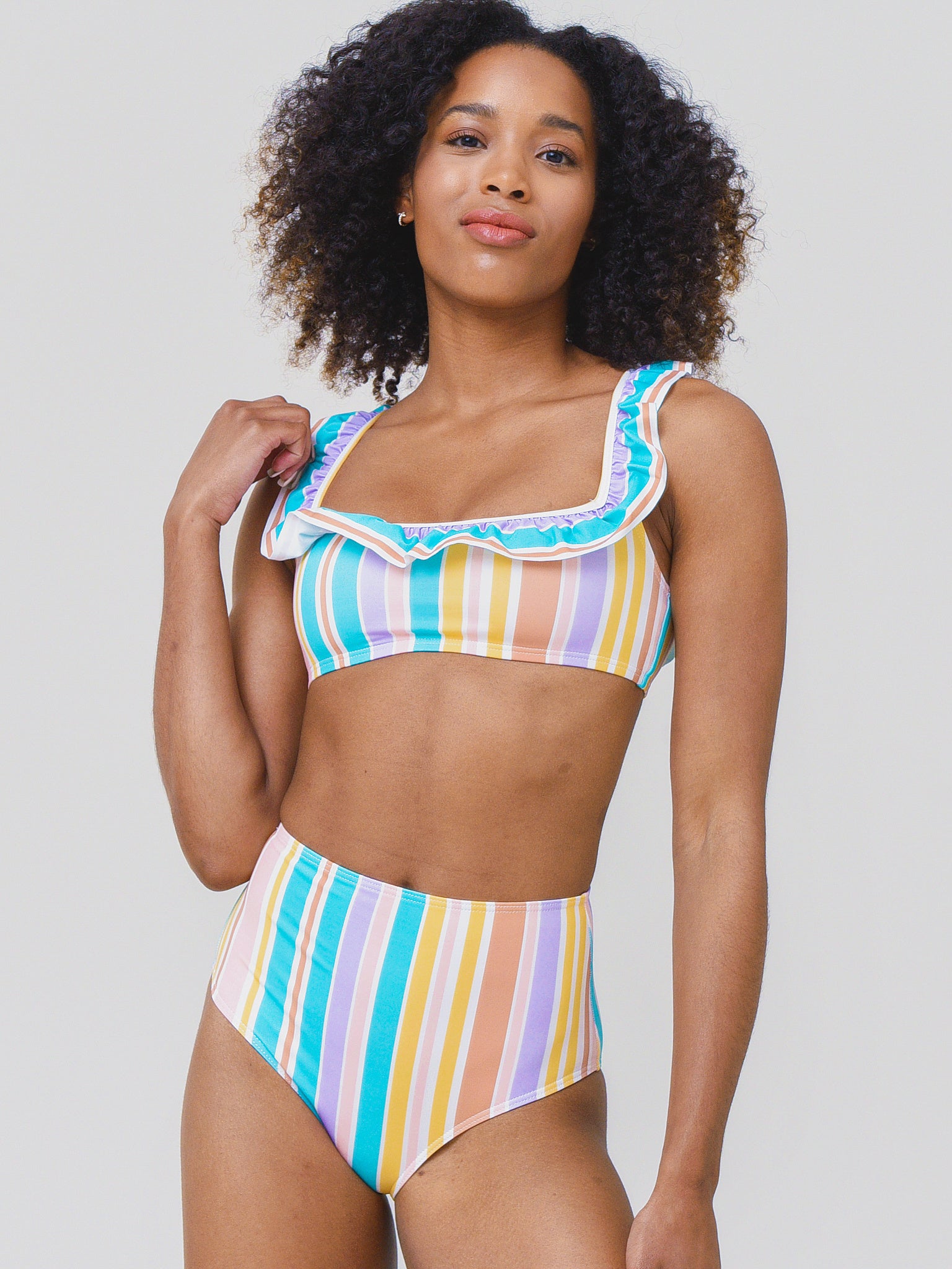 Ephemera Women's Flounce Bikini Top - Saint Bernard