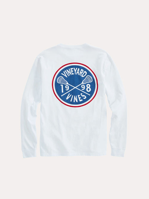 Vineyard Vines Lacrosse Crest Long Sleeve Pocket T-Shirt