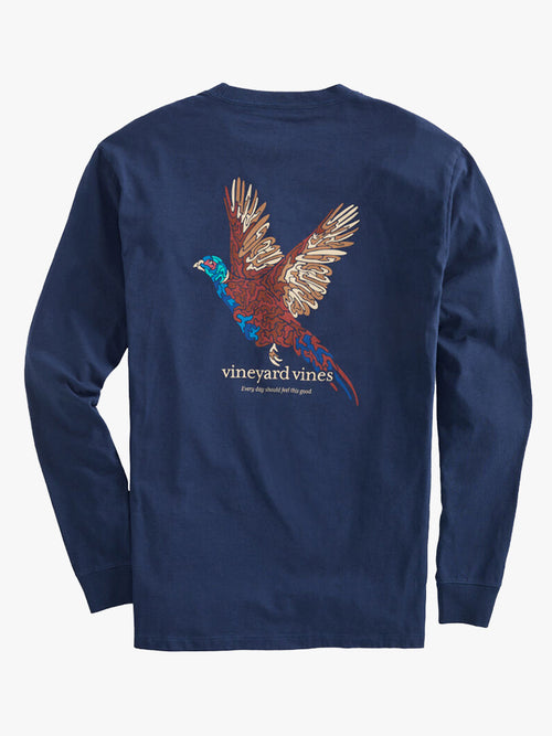 Vineyard Vines Camo Pheasant Long-Sleeve Pocket Tee