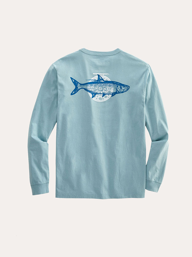 Vineyard Vines Men's Tarpon Fly Long-Sleeve Pocket T-Shirt - Saint Bernard